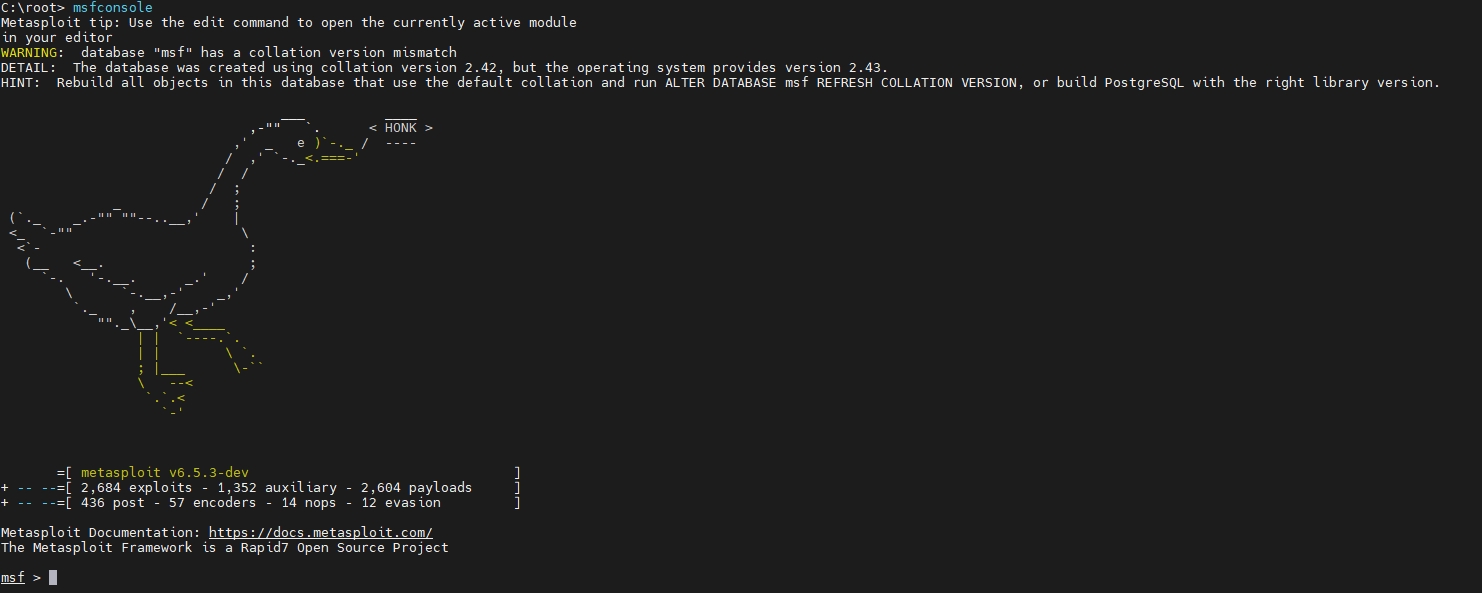 msfconsole