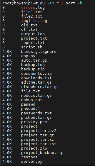 Linux Commands Howsnip