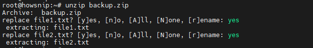Linux Commands Howsnip