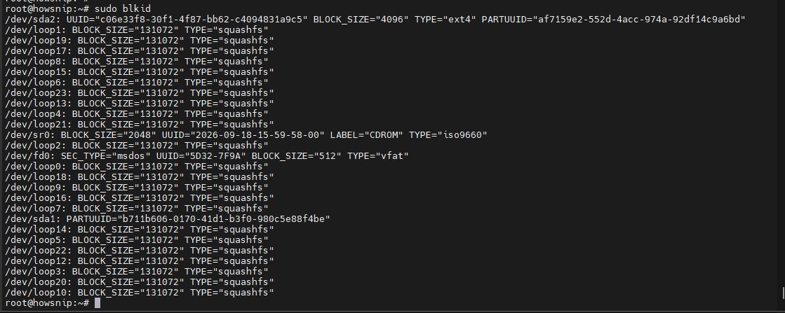 Linux Commands Howsnip