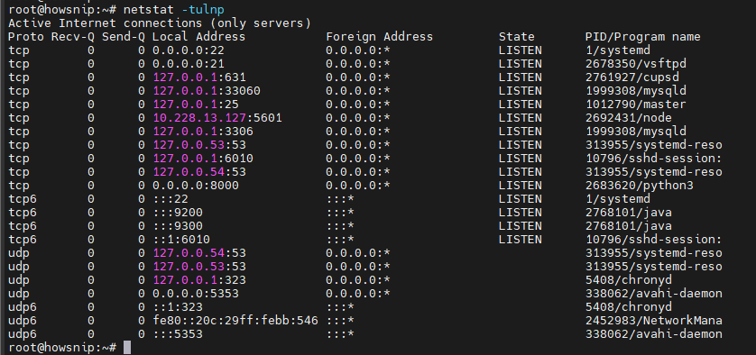 Linux Commands Howsnip