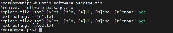 Linux Commands Howsnip