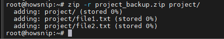 Linux Commands Howsnip