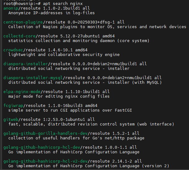 Linux Commands Howsnip