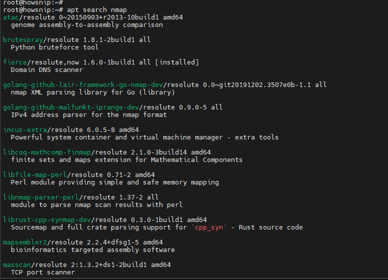 APT Command Linux Howsnip