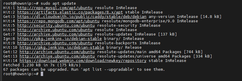 APT Command Linux Howsnip