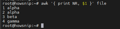 Awk Command