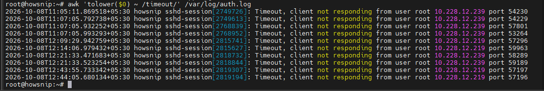Awk Command