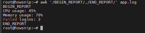 Awk Command