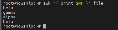 Awk Command