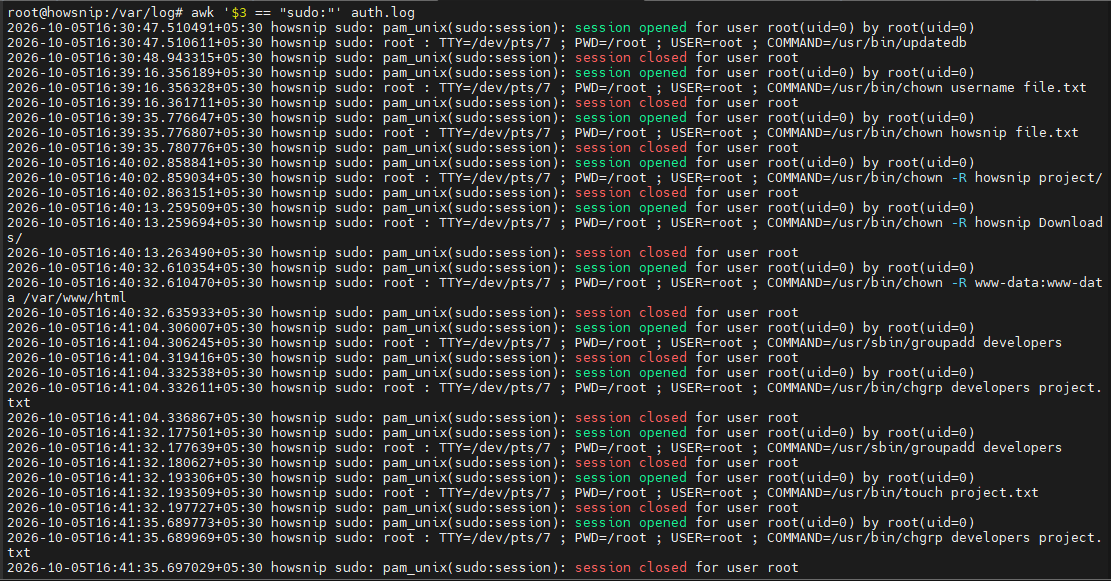 Awk Command