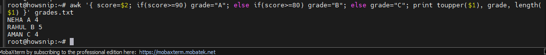 Awk Command