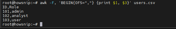 Awk Command