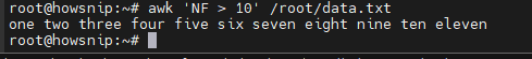 Awk Command