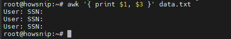 Awk Command
