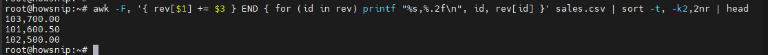 Awk Command