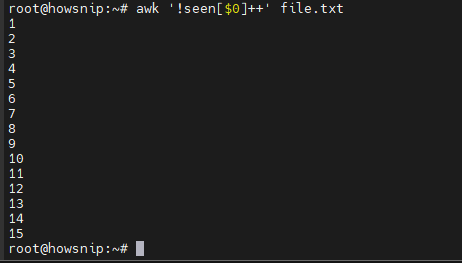 Awk Command