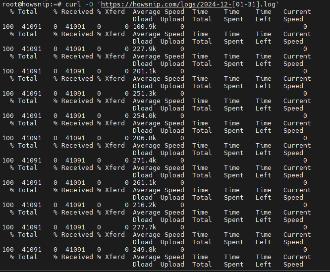 Curl Command Howsnip