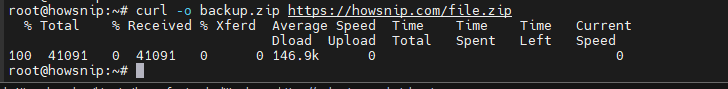Curl Command Howsnip