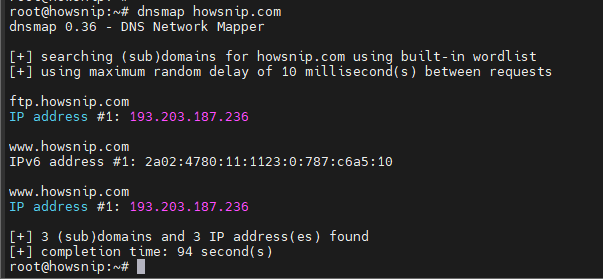DNS Enumeration Commands Howsnip