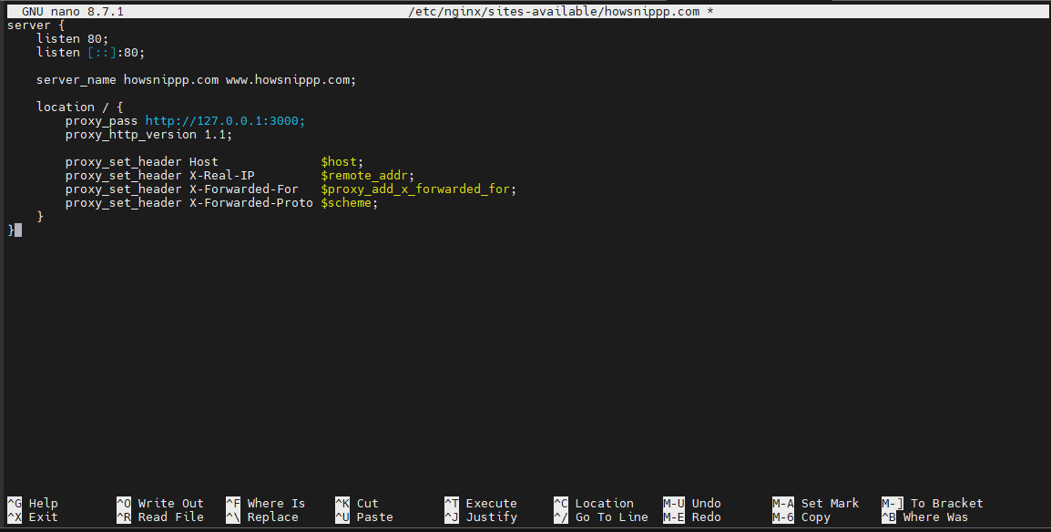 Deploy Nodejs Howsnip