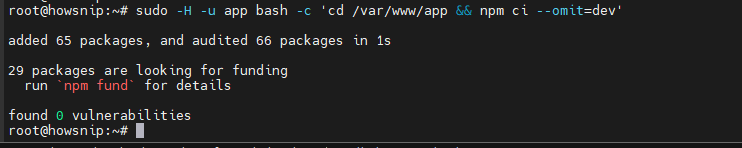 Deploy Nodejs Howsnip