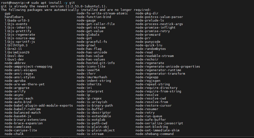 Deploy Nodejs Howsnip