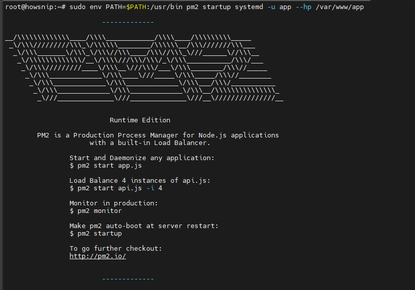 Deploy Nodejs Howsnip