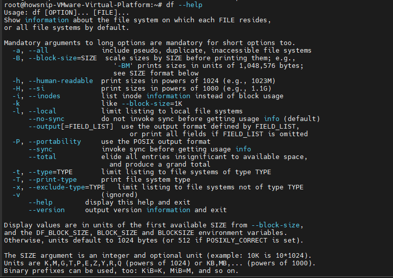 Df Command Howsnip