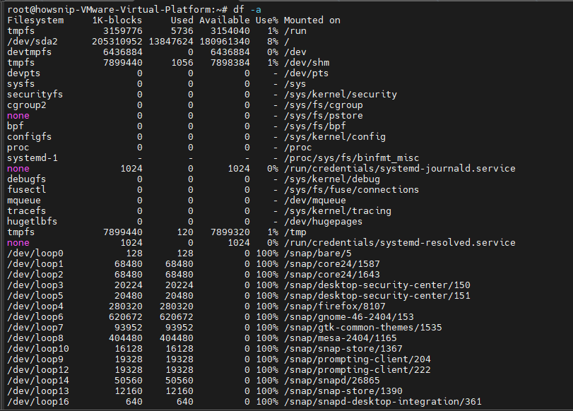 Df Command Howsnip
