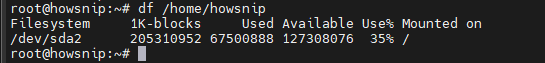 Df command Howsnip