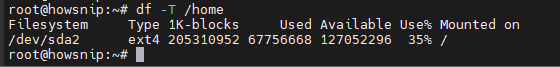 Df command Howsnip