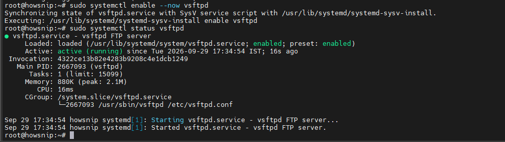 FTP Server Howsnip
