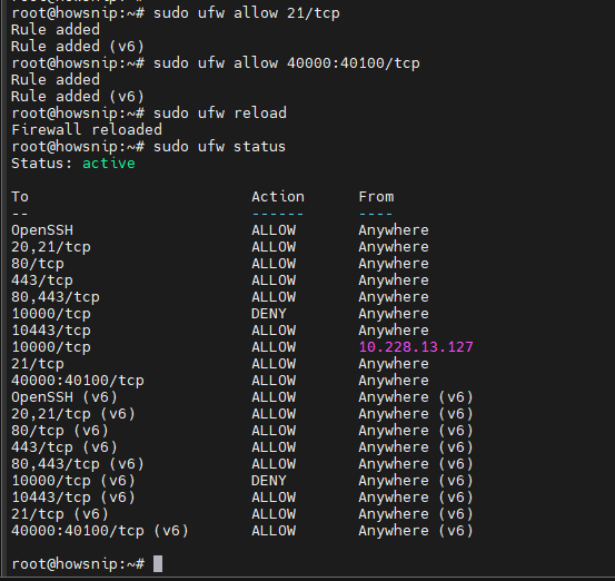 FTP Server Howsnip