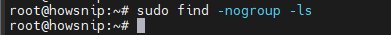 Find Command Howsnip