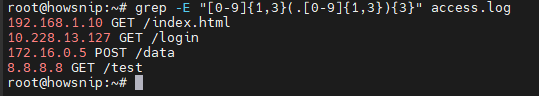 Grep Command Howsnip