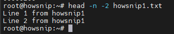 Head Command Howsnip