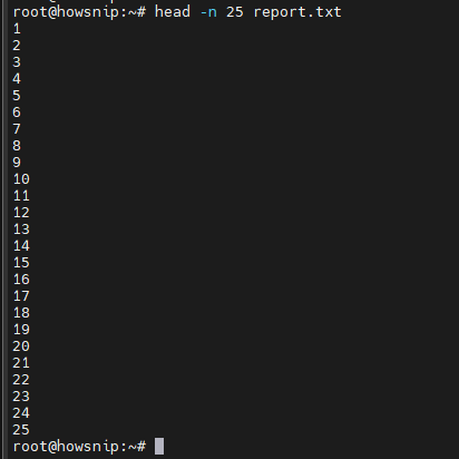 Head Command Howsnip