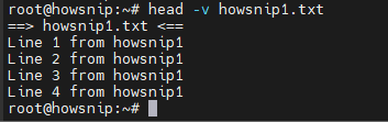 Head Command Howsnip