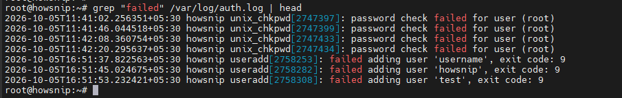 Head Command Howsnip