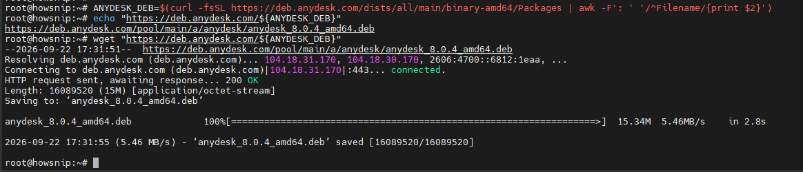 Install AnyDesk Linux Howsnip