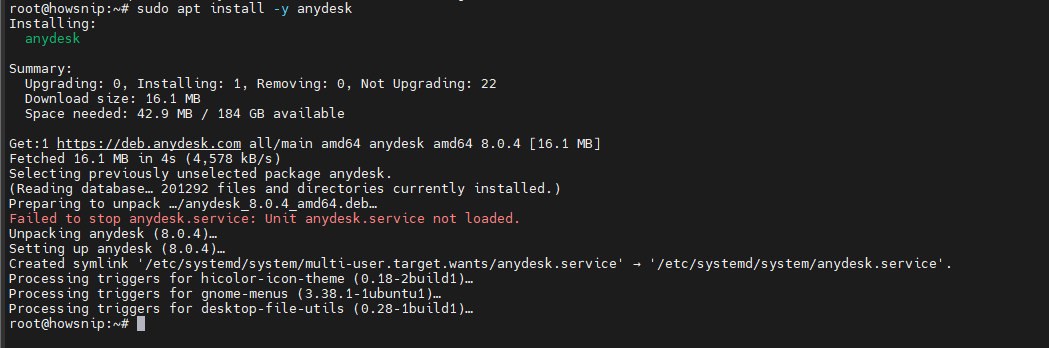 Install AnyDesk Linux Howsnip