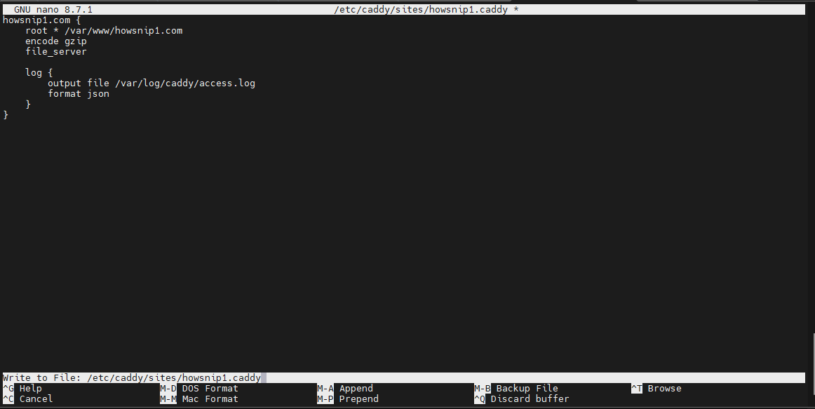 Install Caddy Howsnip
