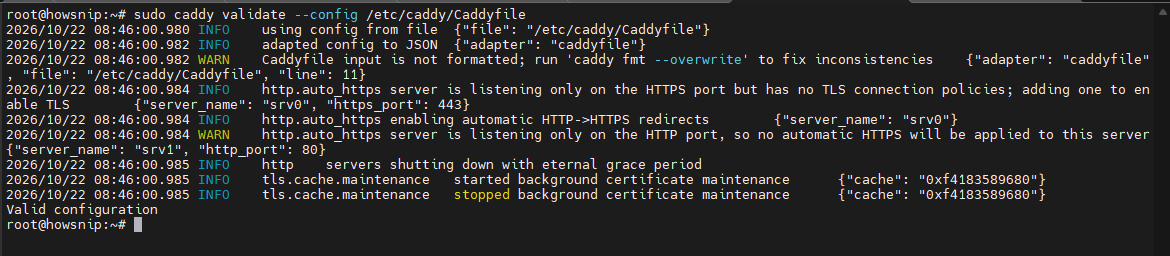 Install Caddy Howsnip