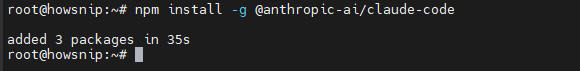 Install Claude Code Howsnip