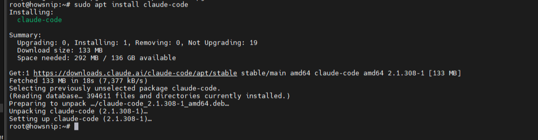 Install Claude Code Howsnip