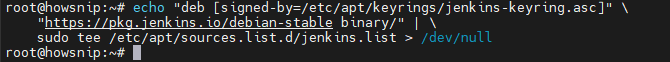 Install Jenkins Howsnip