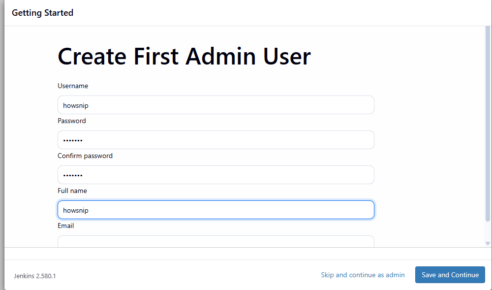 Install Jenkins Howsnip