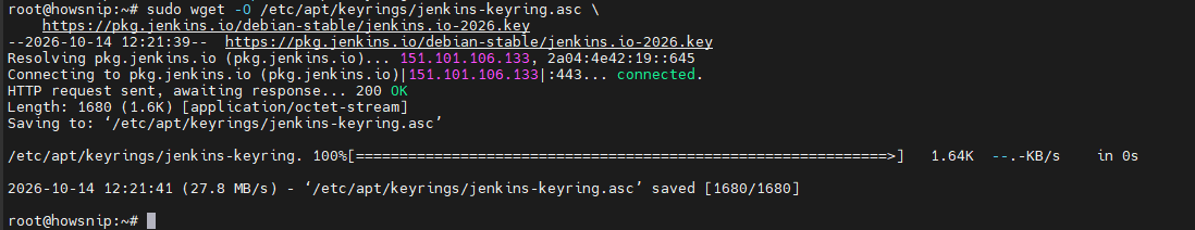Install Jenkins Howsnip
