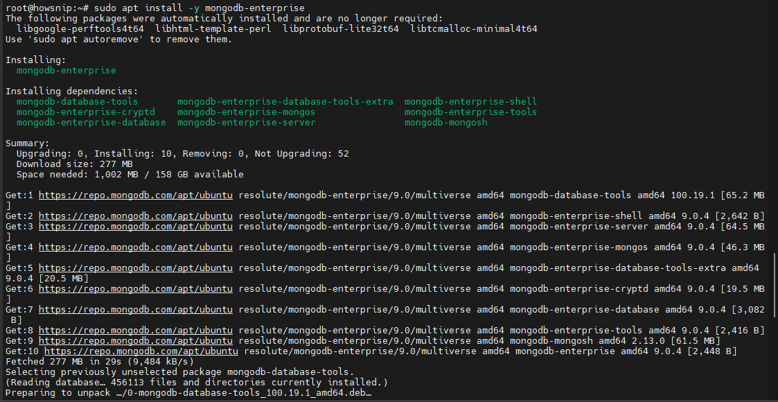 Install MongoDB Howsnip